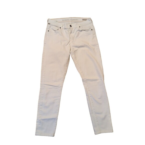 Citizens of Humanity Jeans Womens 27 White Thompson Medium Rise Crop Skinny - Picture 1 of 13